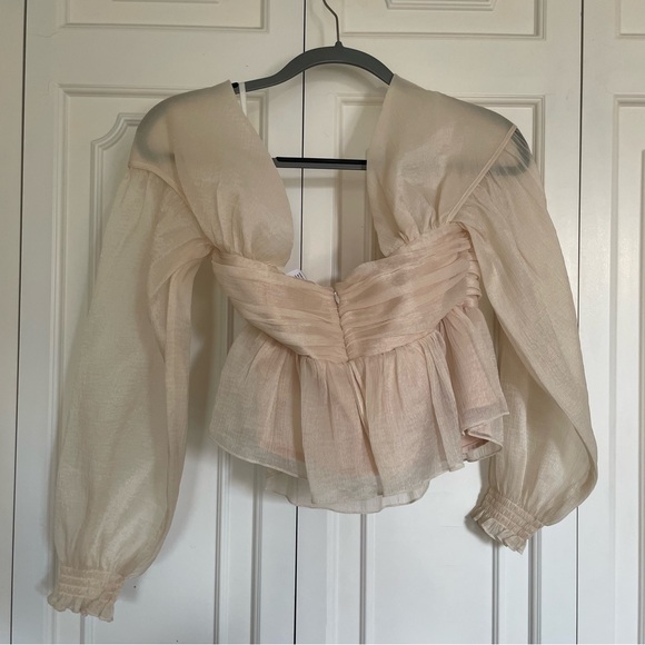 NWOT House of Harlow 1960 x Revolve Burna Blouse in Cream - Picture 4 of 4
